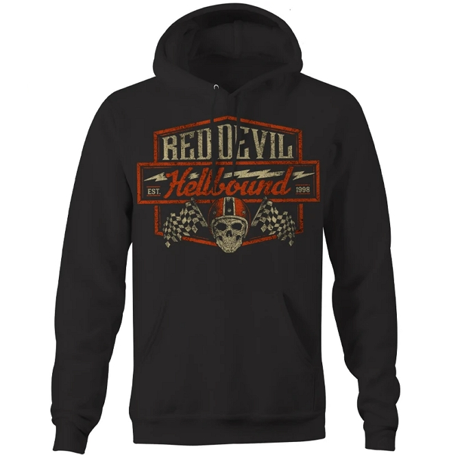 Gothic Men's Hellbound Racer Printed Drawstring Hoodie