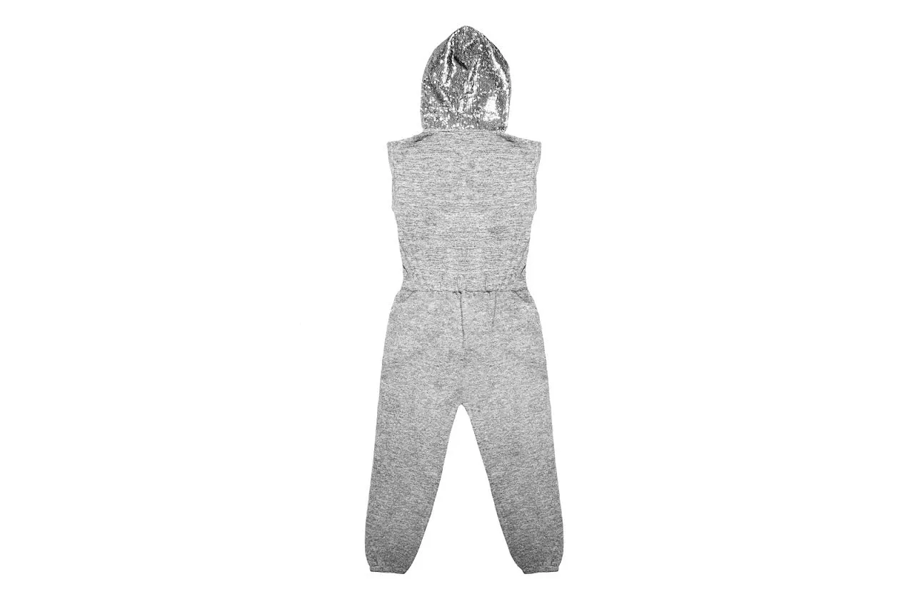 Heather Gray Hoodie Romper