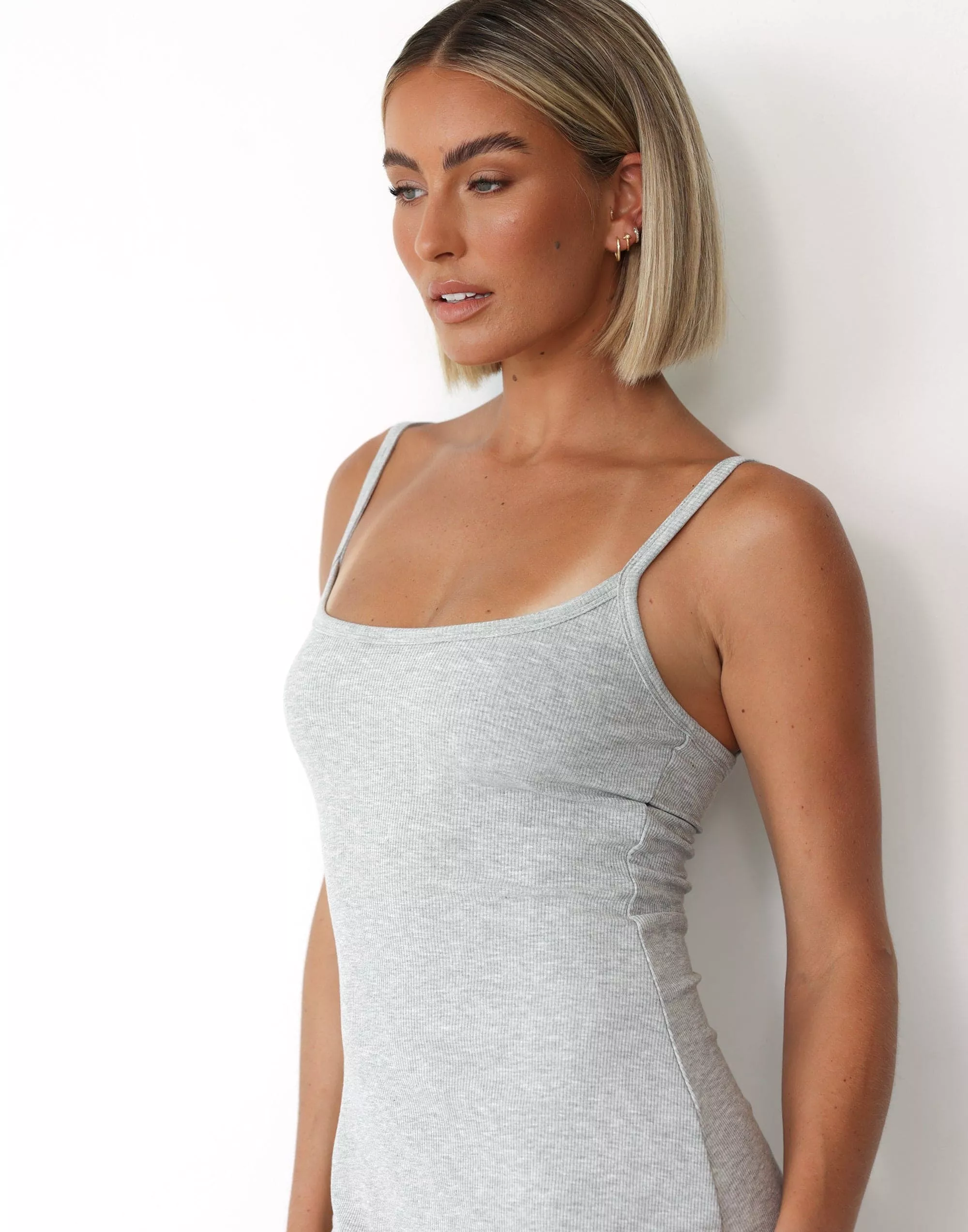 Helia Mini Dress (Grey Marle)