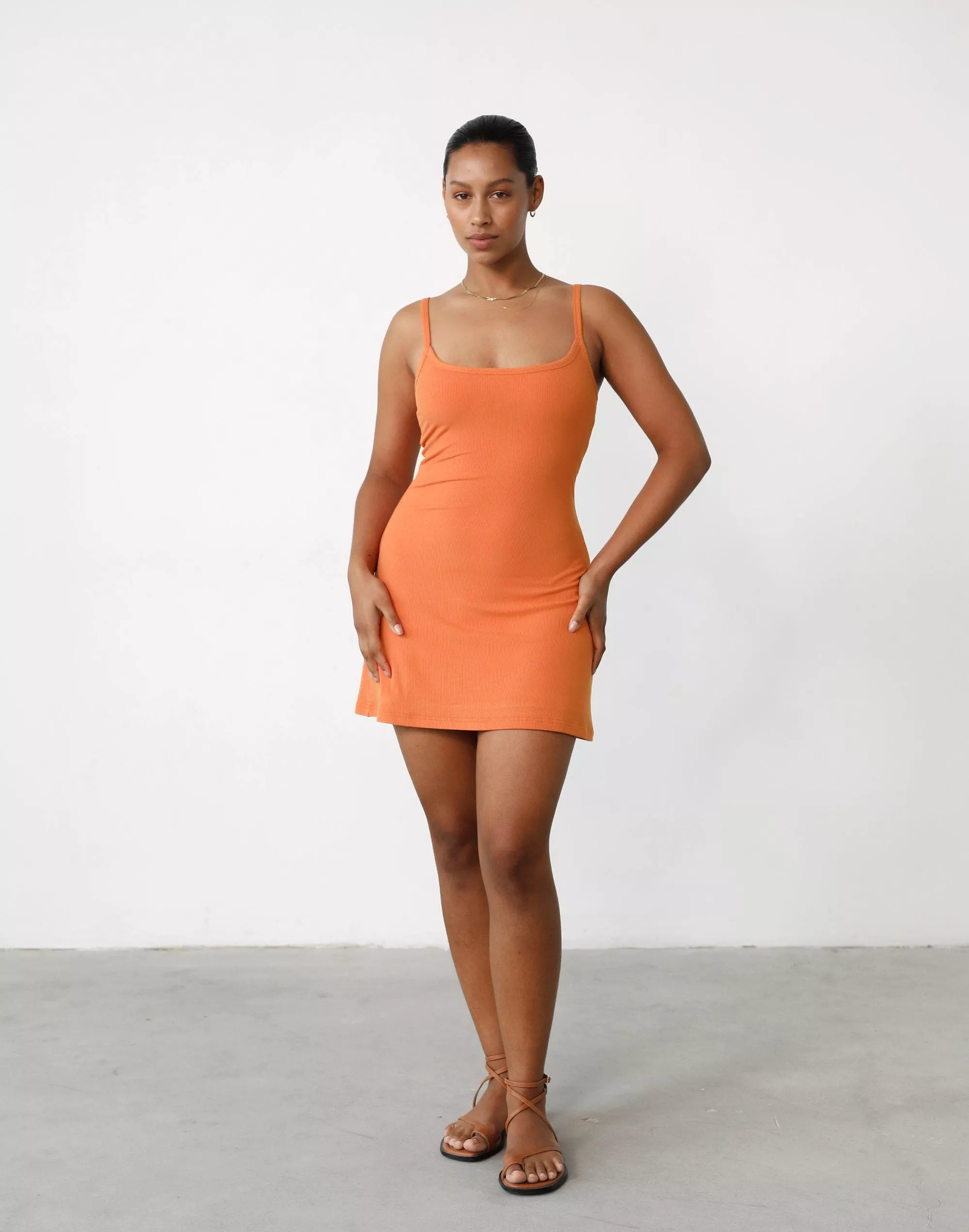 Helia Mini Dress (Papaya)