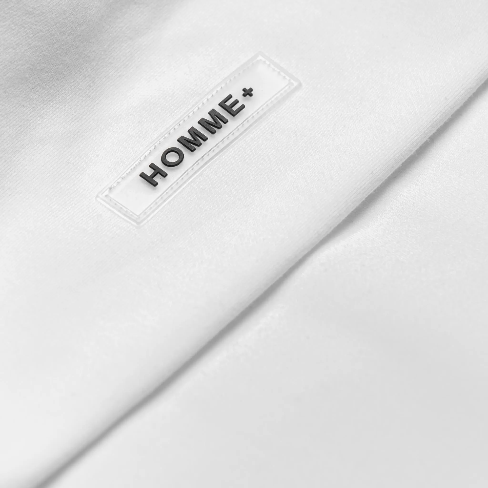 HOMME+ 'ESSENTIAL' Lightweight Oversized Pocket Hoodie Off White