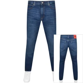 HUGO 708 Slim Fit Mid Wash Jeans Blue