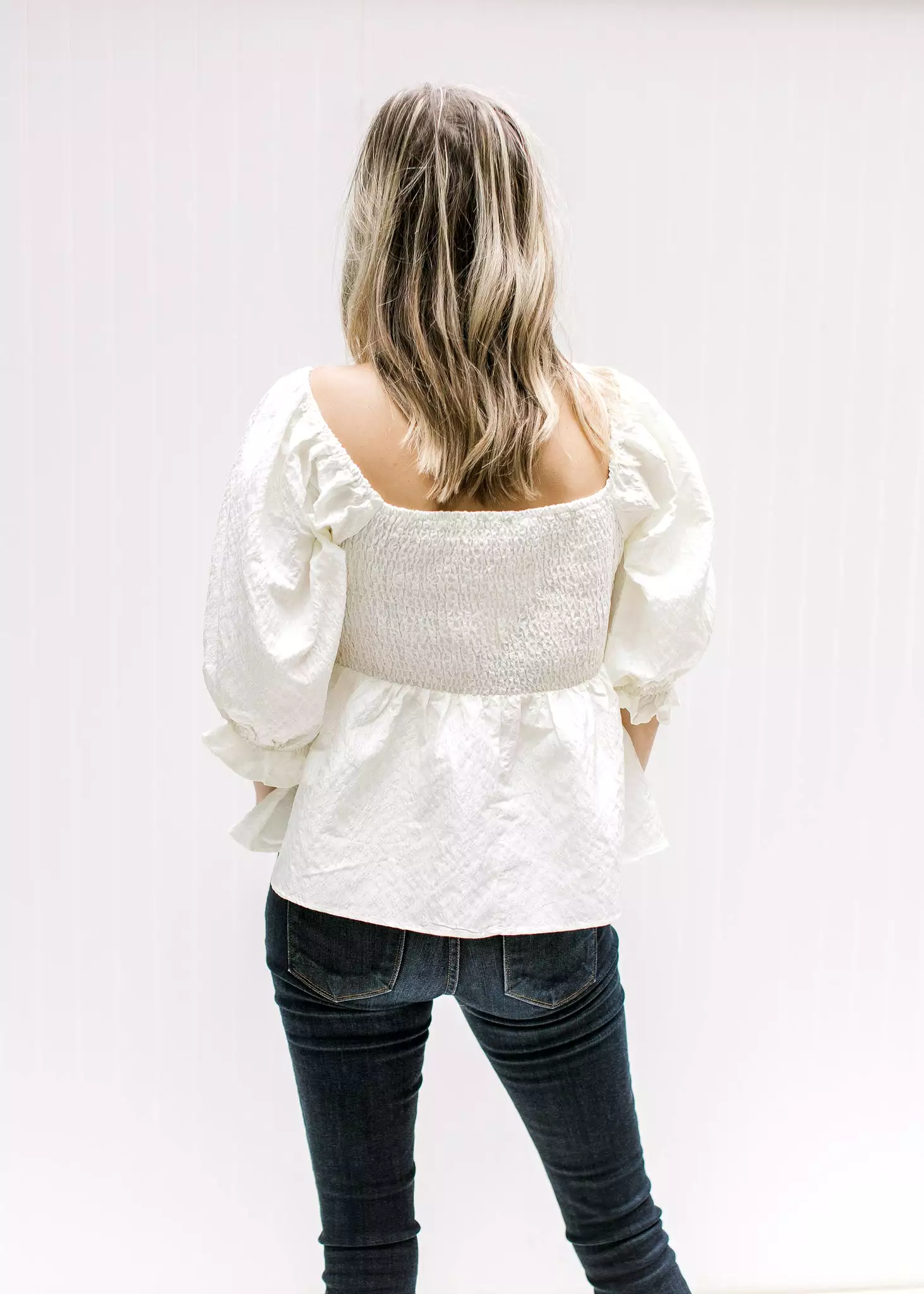 Ivory Square Neck Top