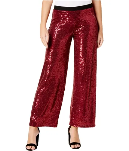 Kensie Womens Sequined Casual Wide Leg Pants