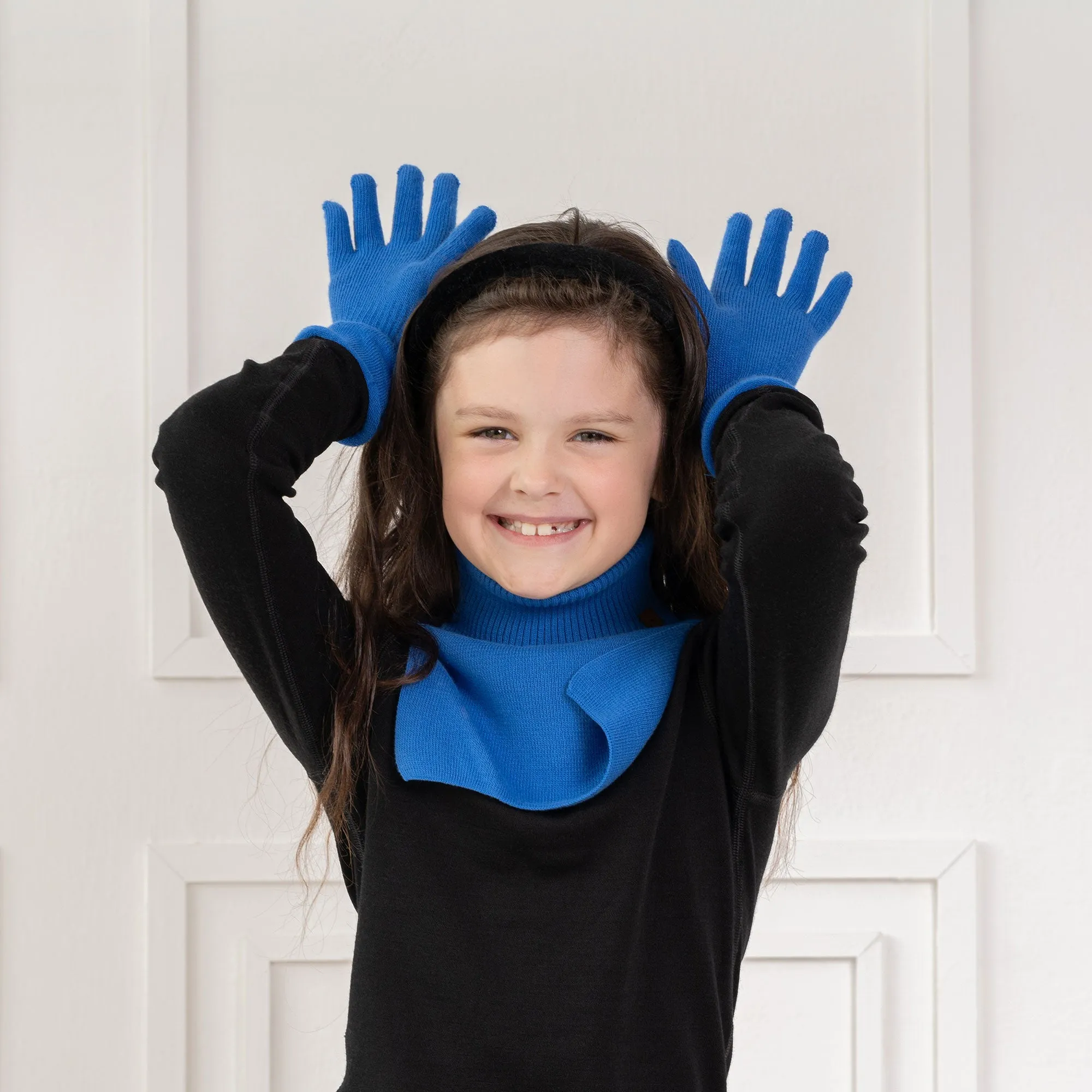 Kids' Knit Dickie & Gloves Cotton 2-Piece