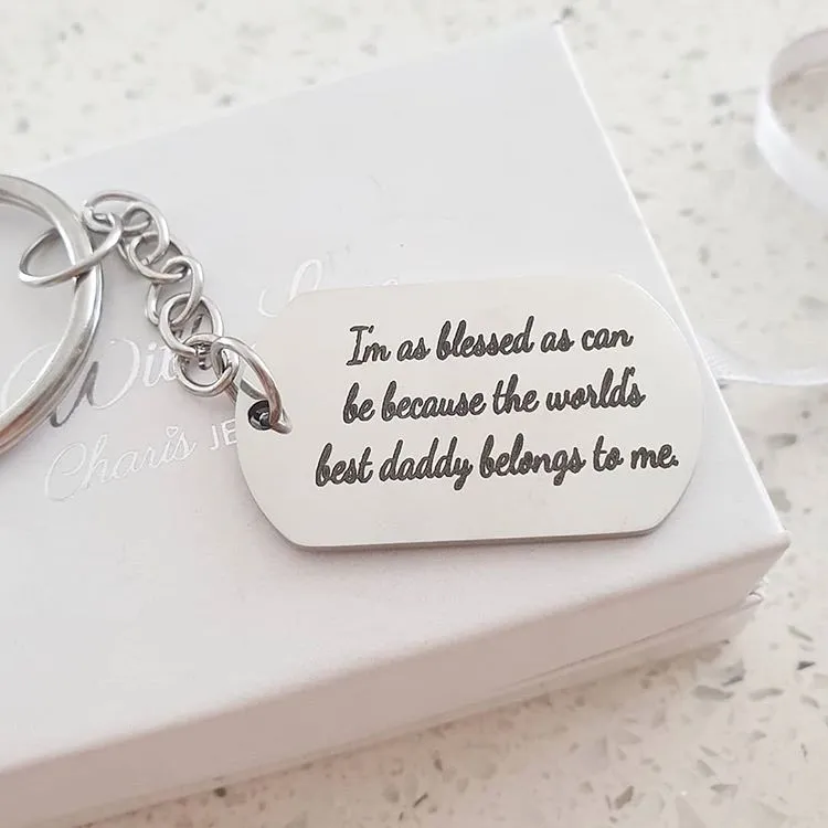 KR15D - Personalized Gift Keyring, Stainless Steel