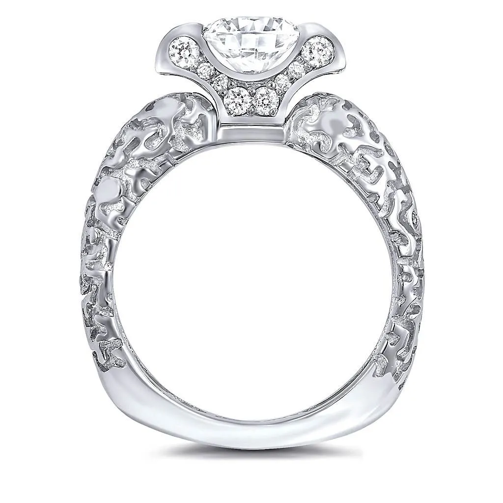 Lily Diamond Gala Texture Engagement Ring