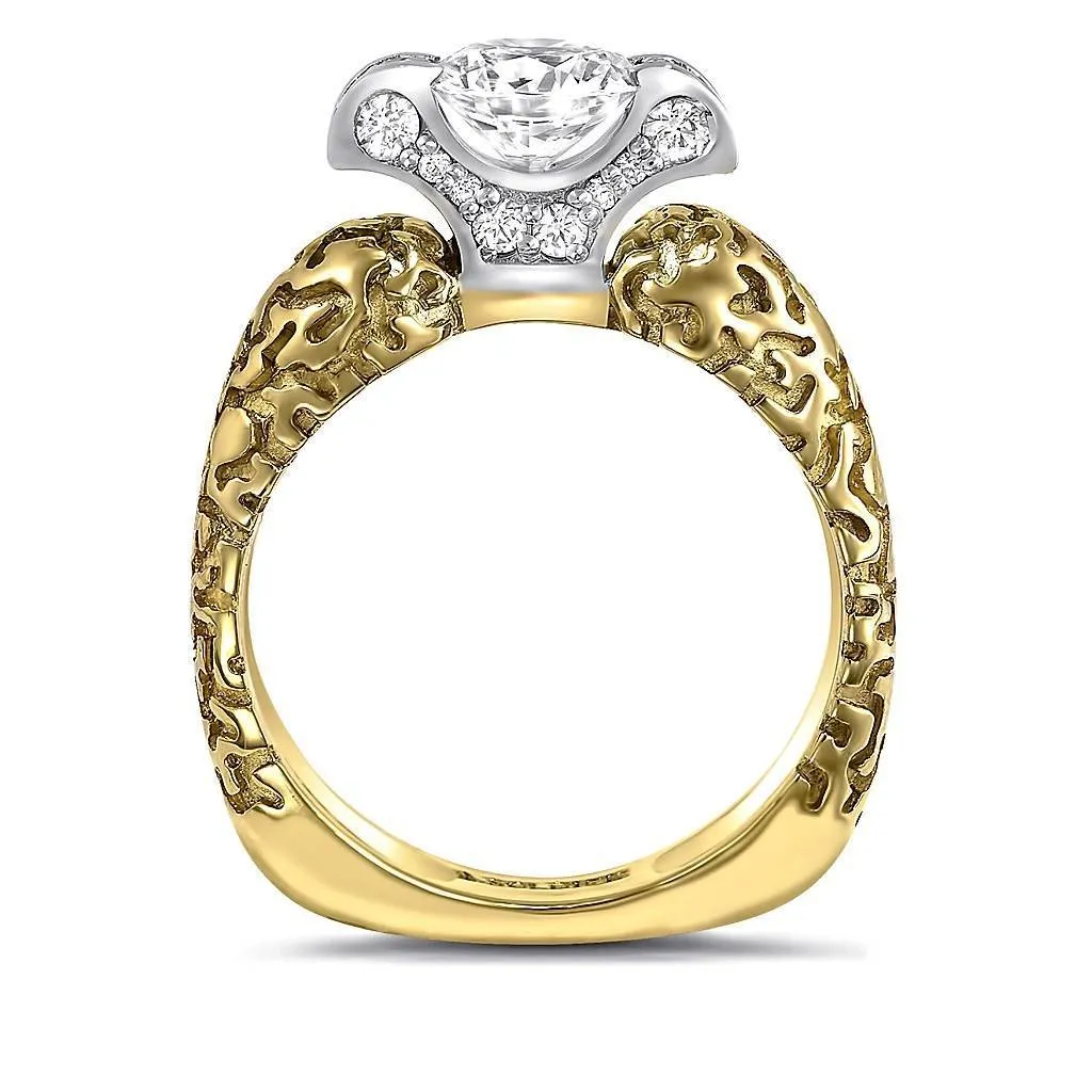 Lily Diamond Gala Texture Engagement Ring