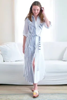 Long Alex Shirt Dress Ribbon Stripe