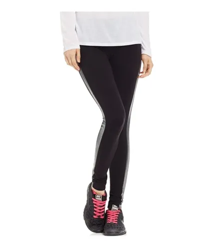 Material Girl Womens Foil Tuxedo-Stripe Yoga Pants