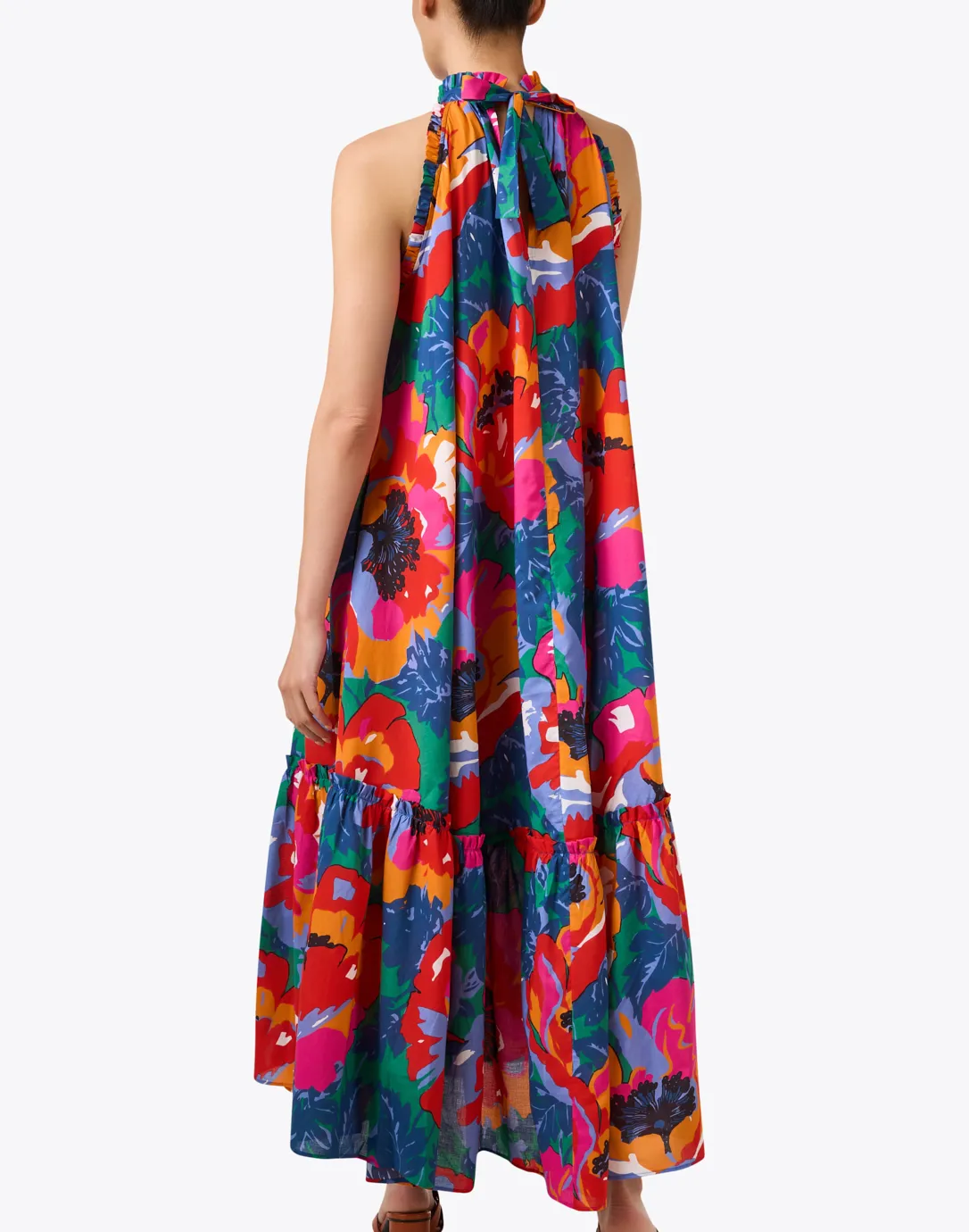 Melinda Multi Print Halter Dress