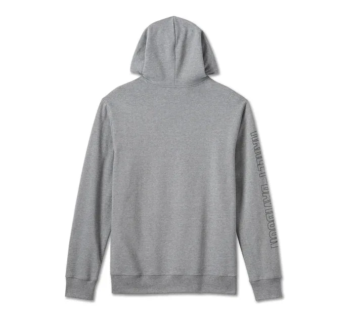 Men's Bar & Shield Hoodie - Medium Heather Grey - 99063-24VM