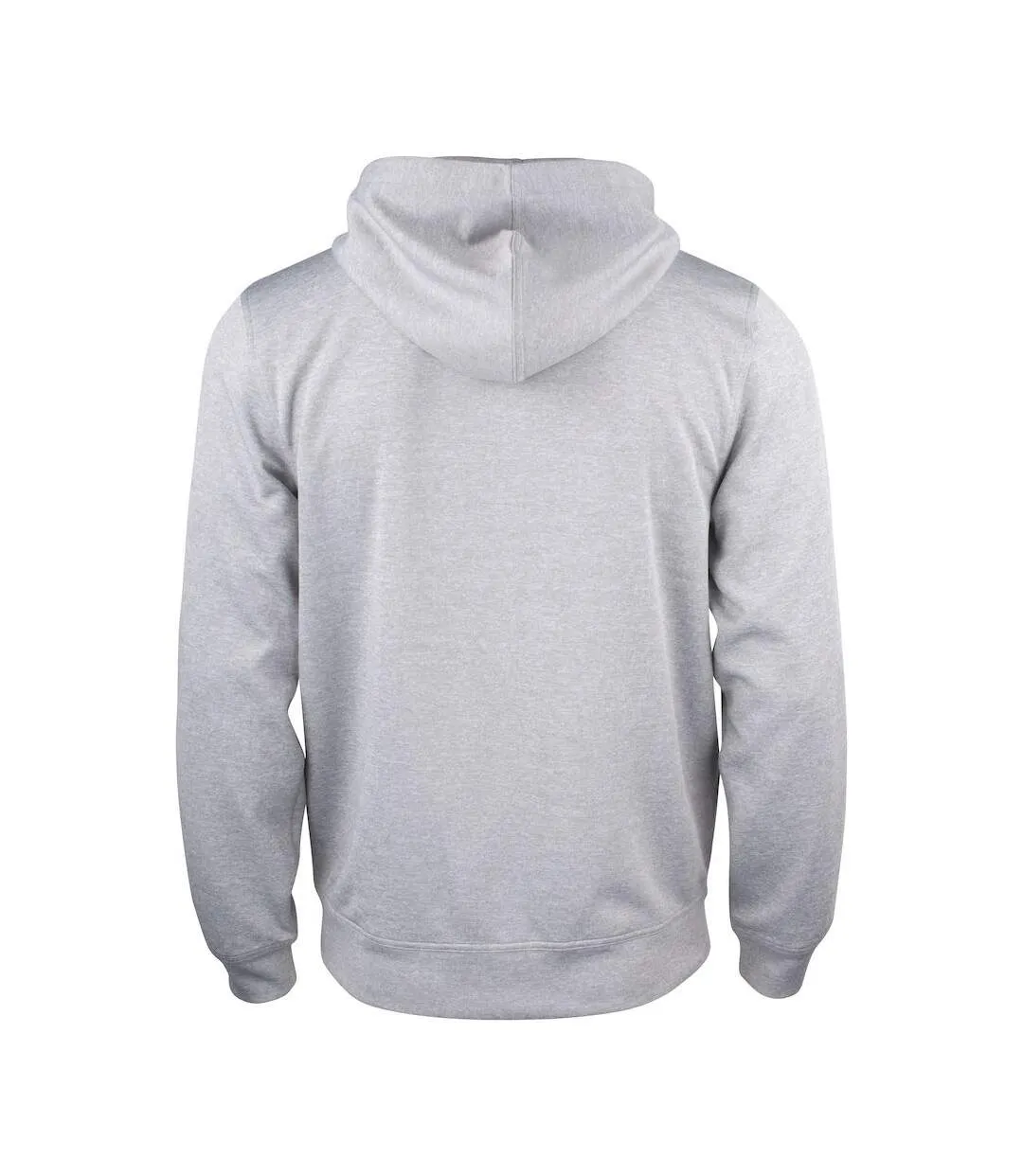 Mens basic active full zip hoodie grey melange Clique