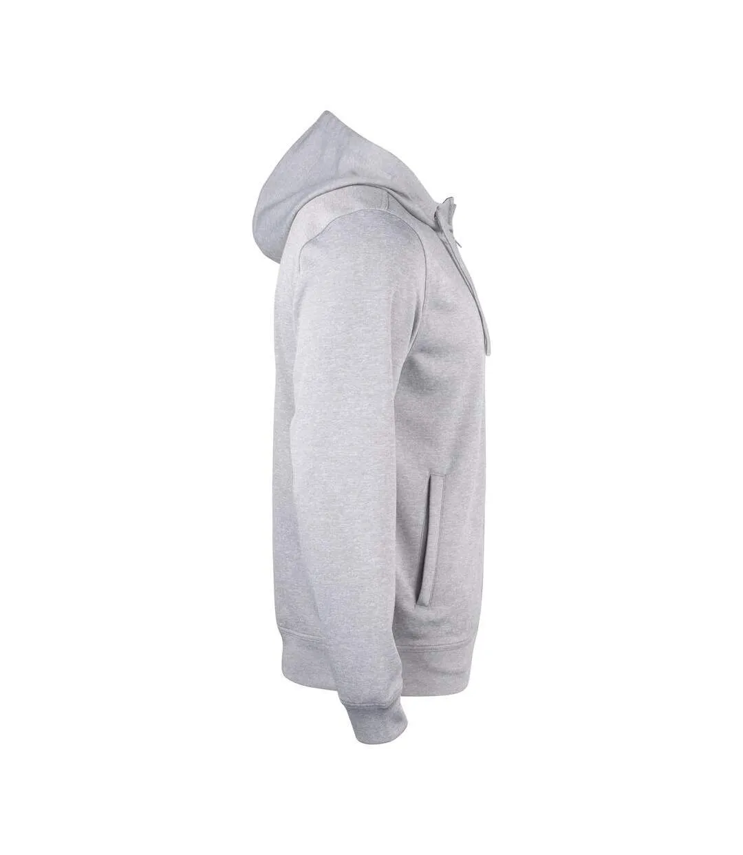 Mens basic active full zip hoodie grey melange Clique