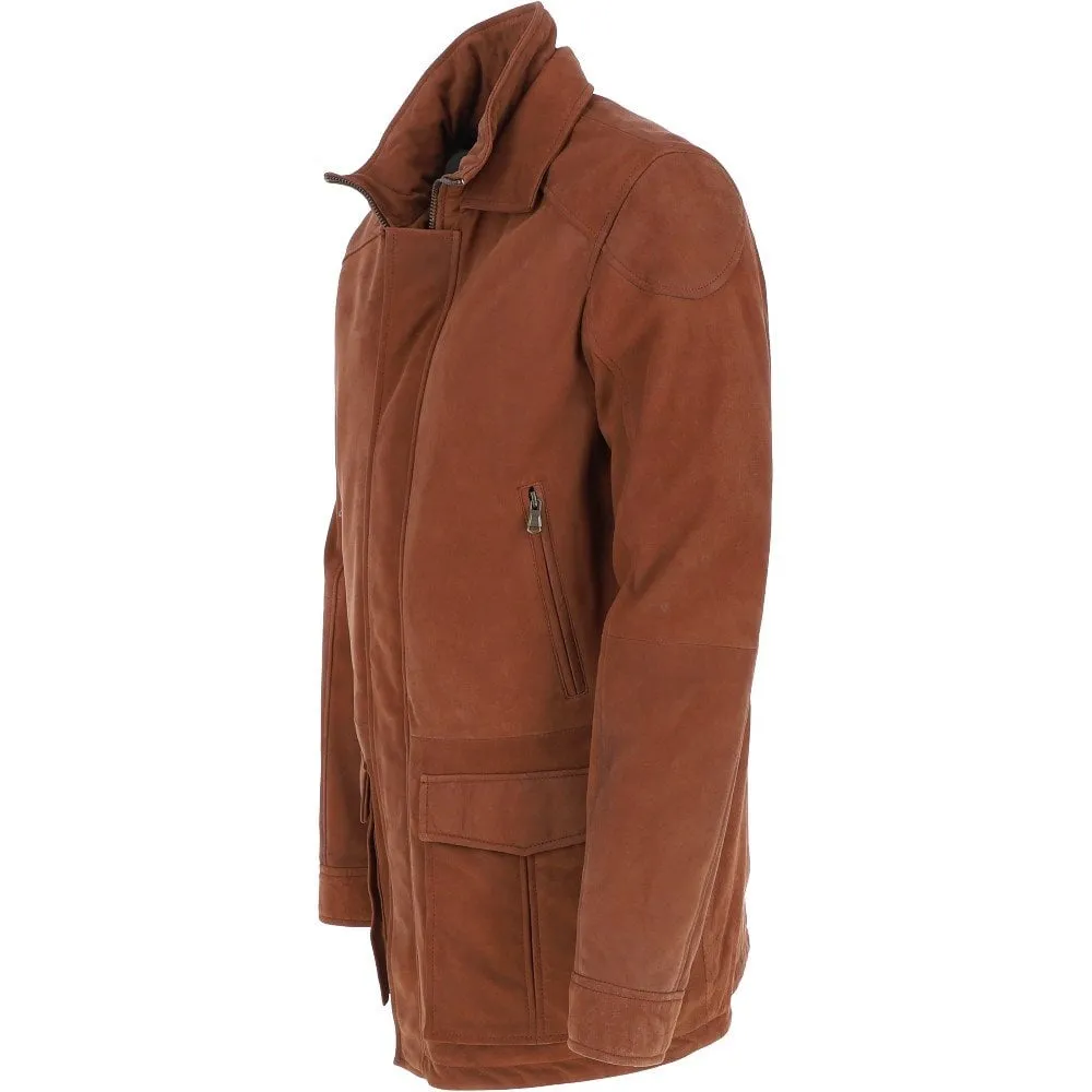 Men's Brown Nubuck Leather Jacket