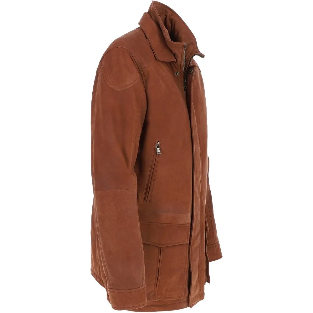 Men's Brown Nubuck Leather Jacket