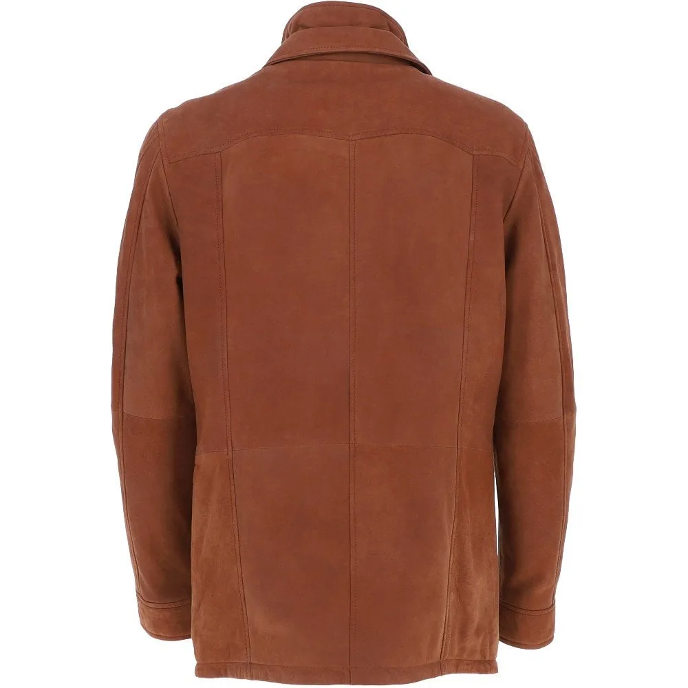 Men's Brown Nubuck Leather Jacket