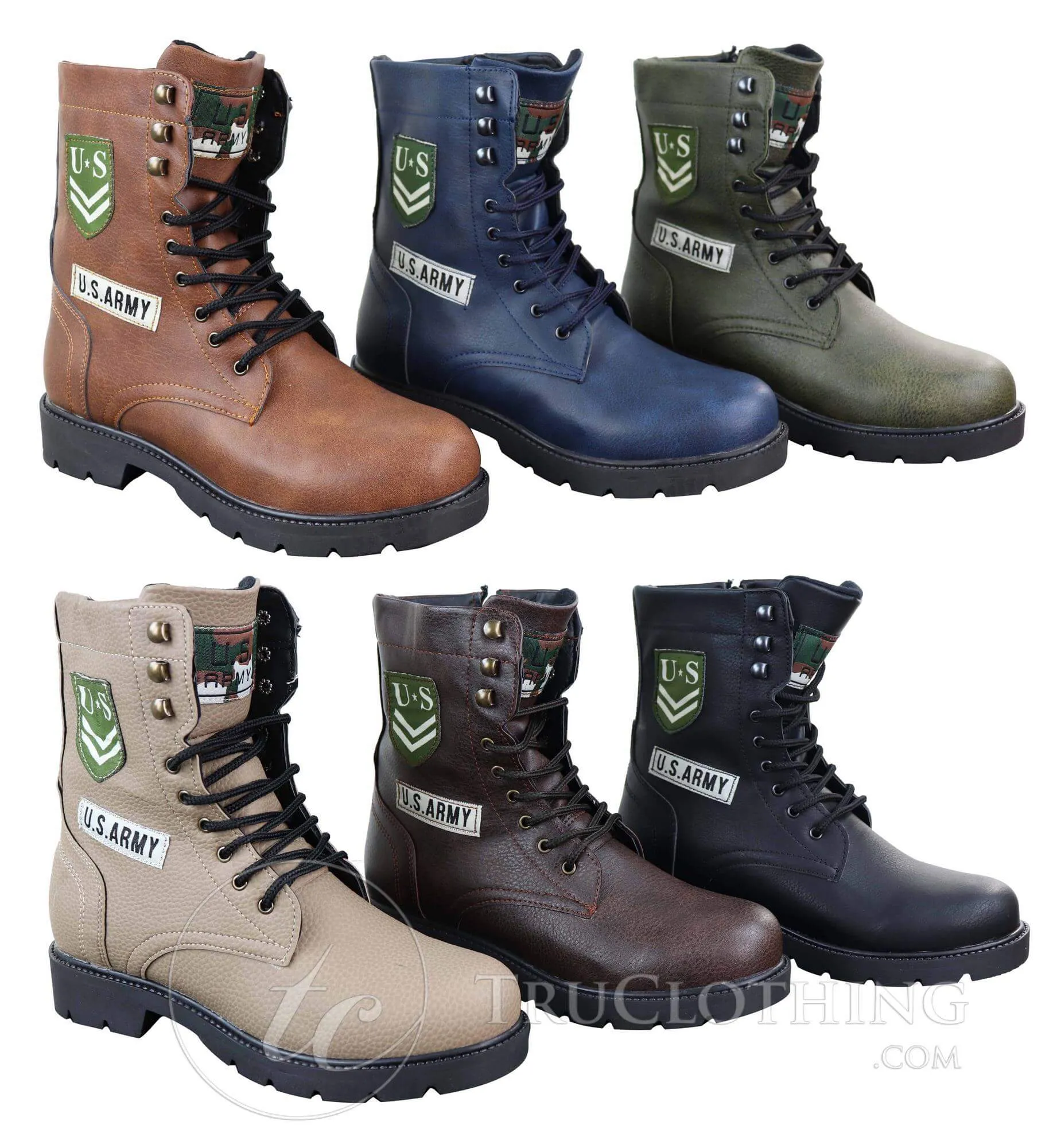 Mens U.S. Army Style Ankle Boots