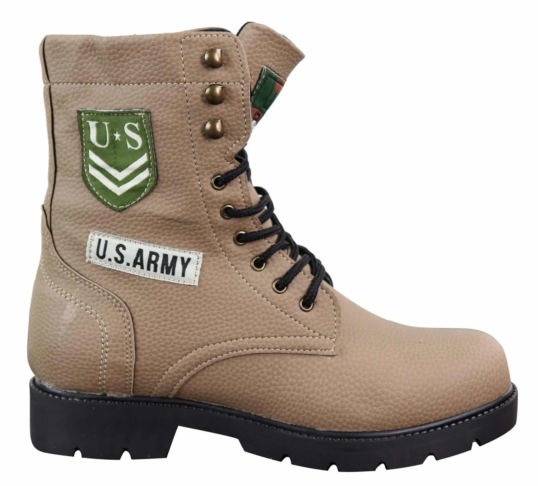 Mens U.S. Army Style Ankle Boots