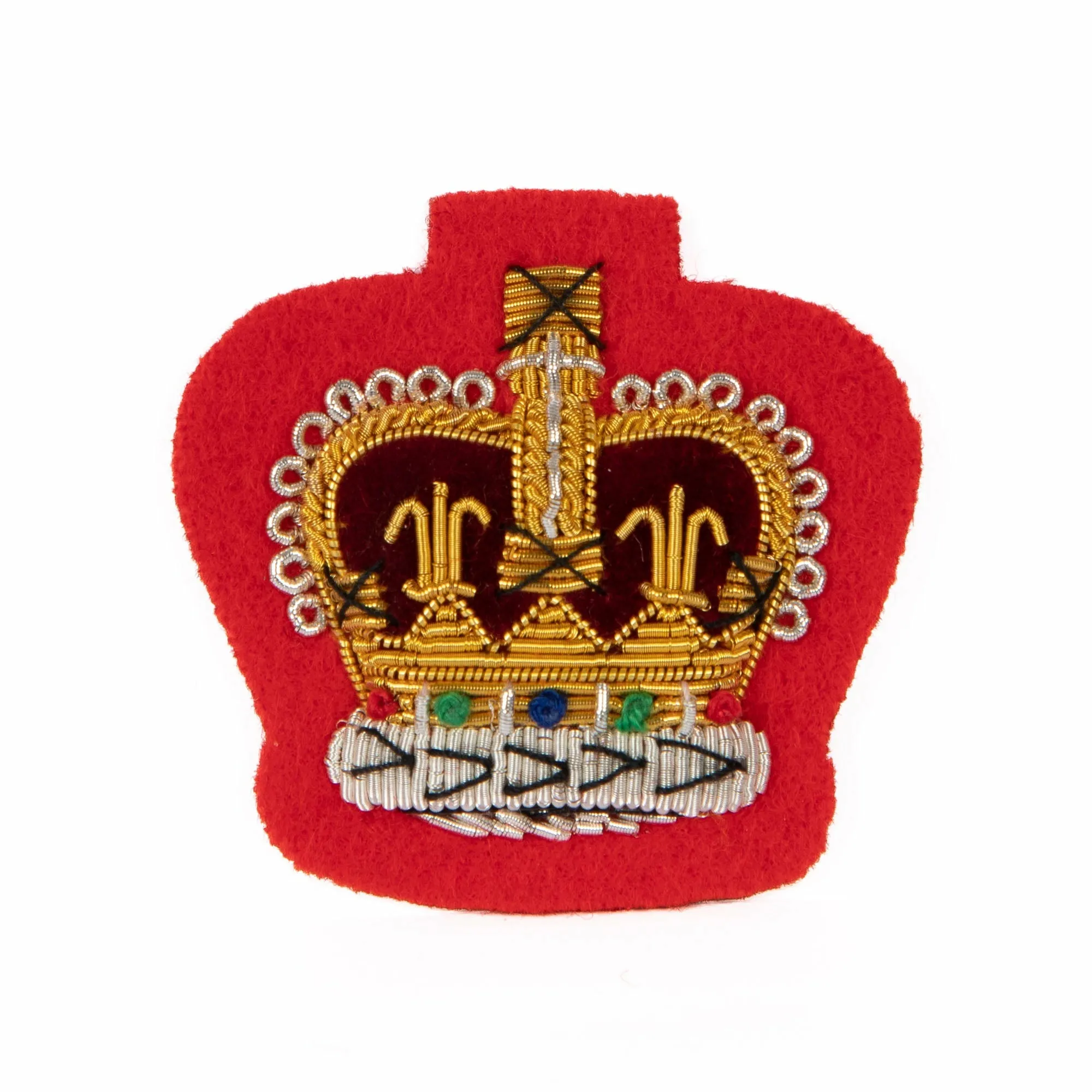 Mess Dress Crowns - WO2 - Gold on Scarlet Ground