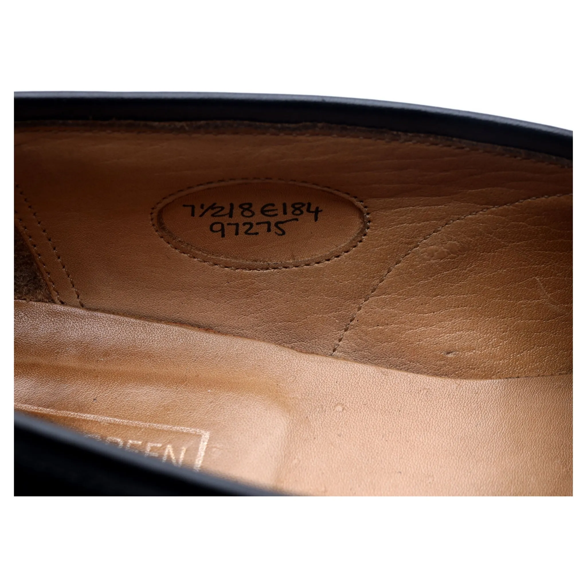 'Montpellier' Black Leather Loafers UK 7.5 E