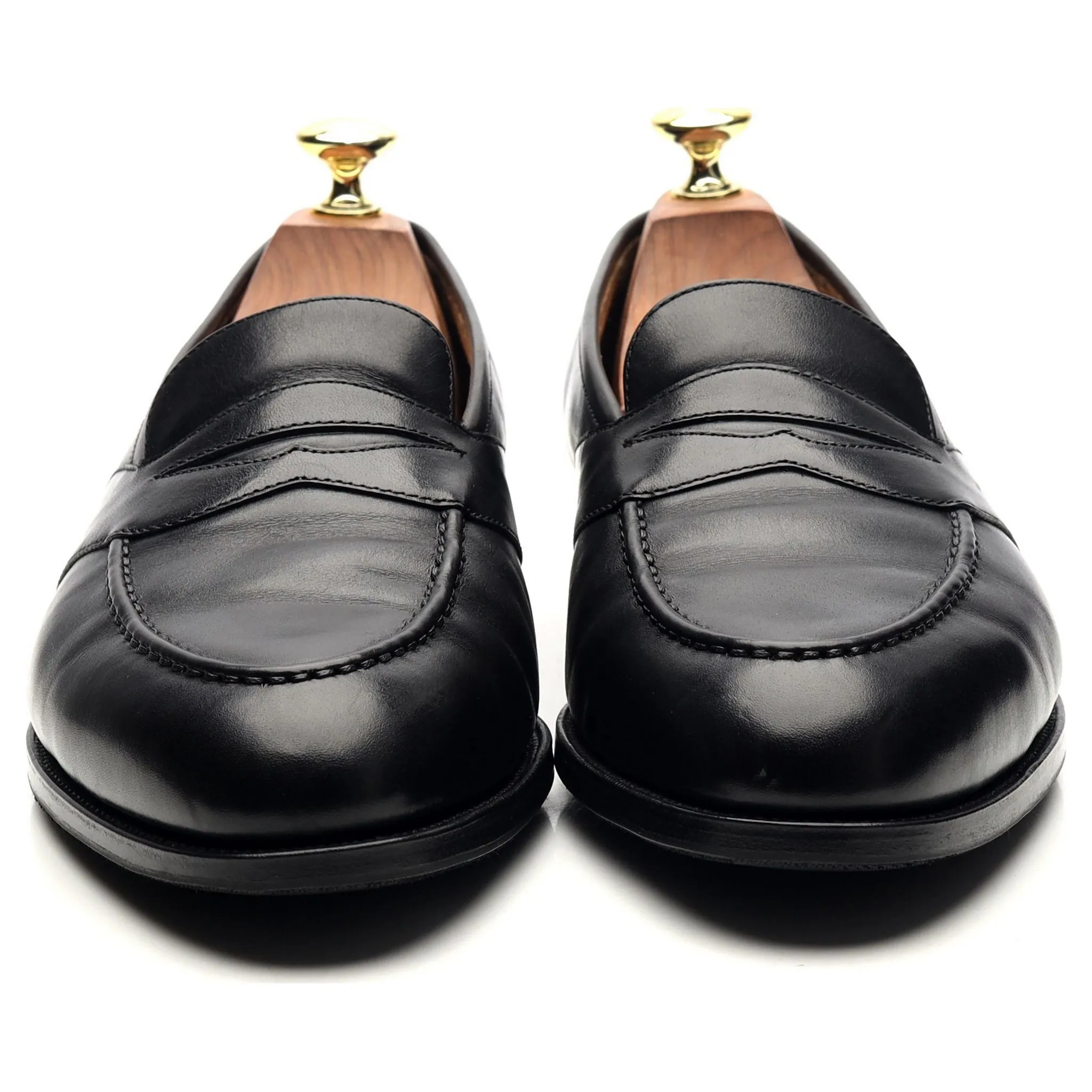 'Montpellier' Black Leather Loafers UK 7.5 E