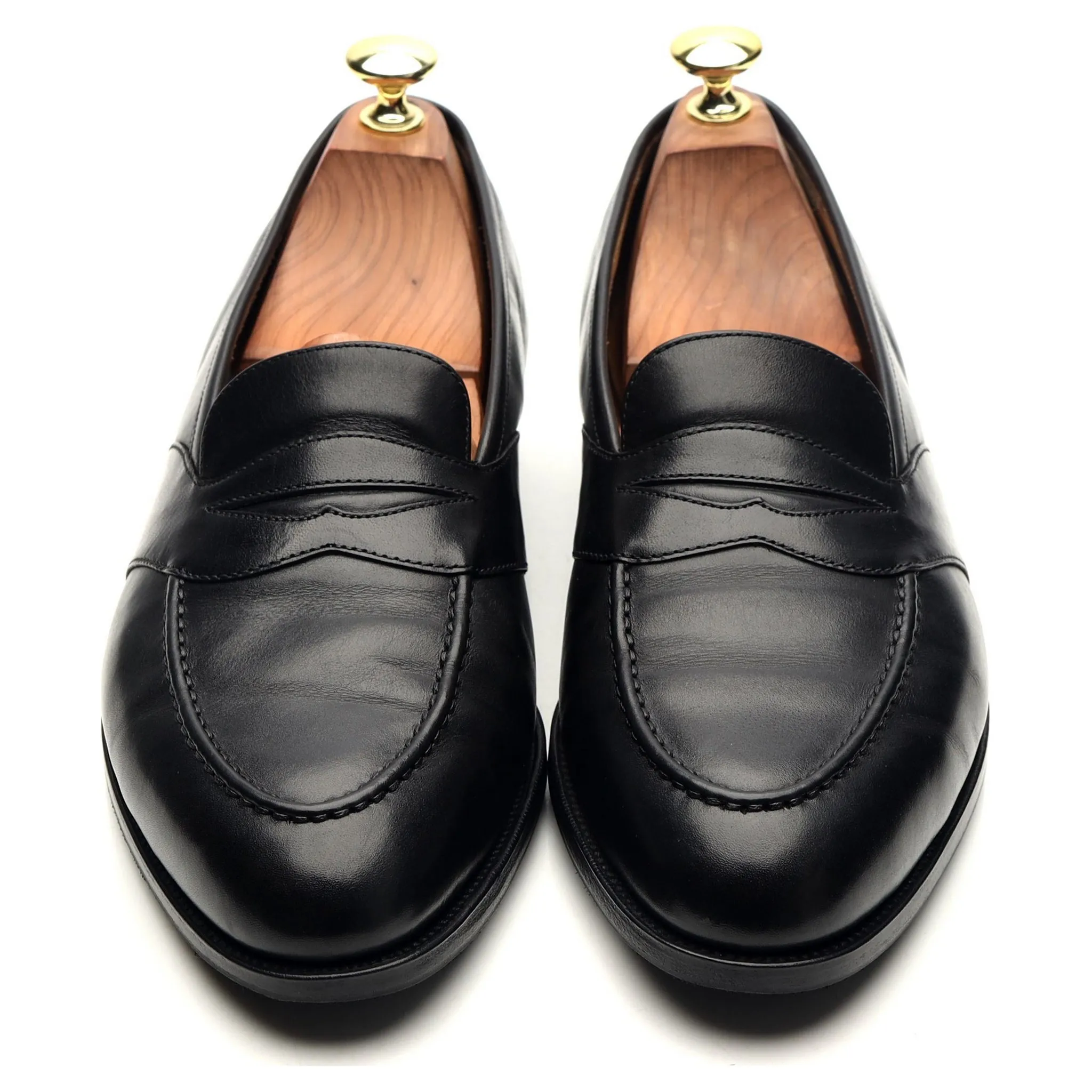 'Montpellier' Black Leather Loafers UK 7.5 E