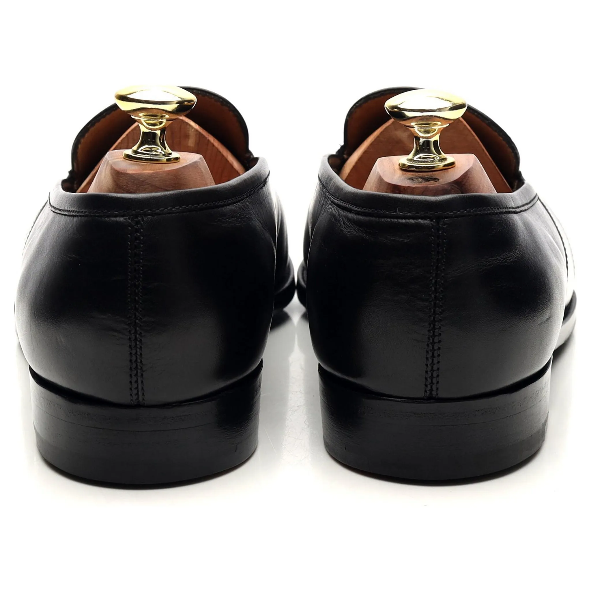 'Montpellier' Black Leather Loafers UK 7.5 E