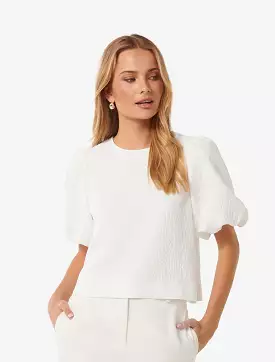 Nara Textured Bubble Sleeve Top