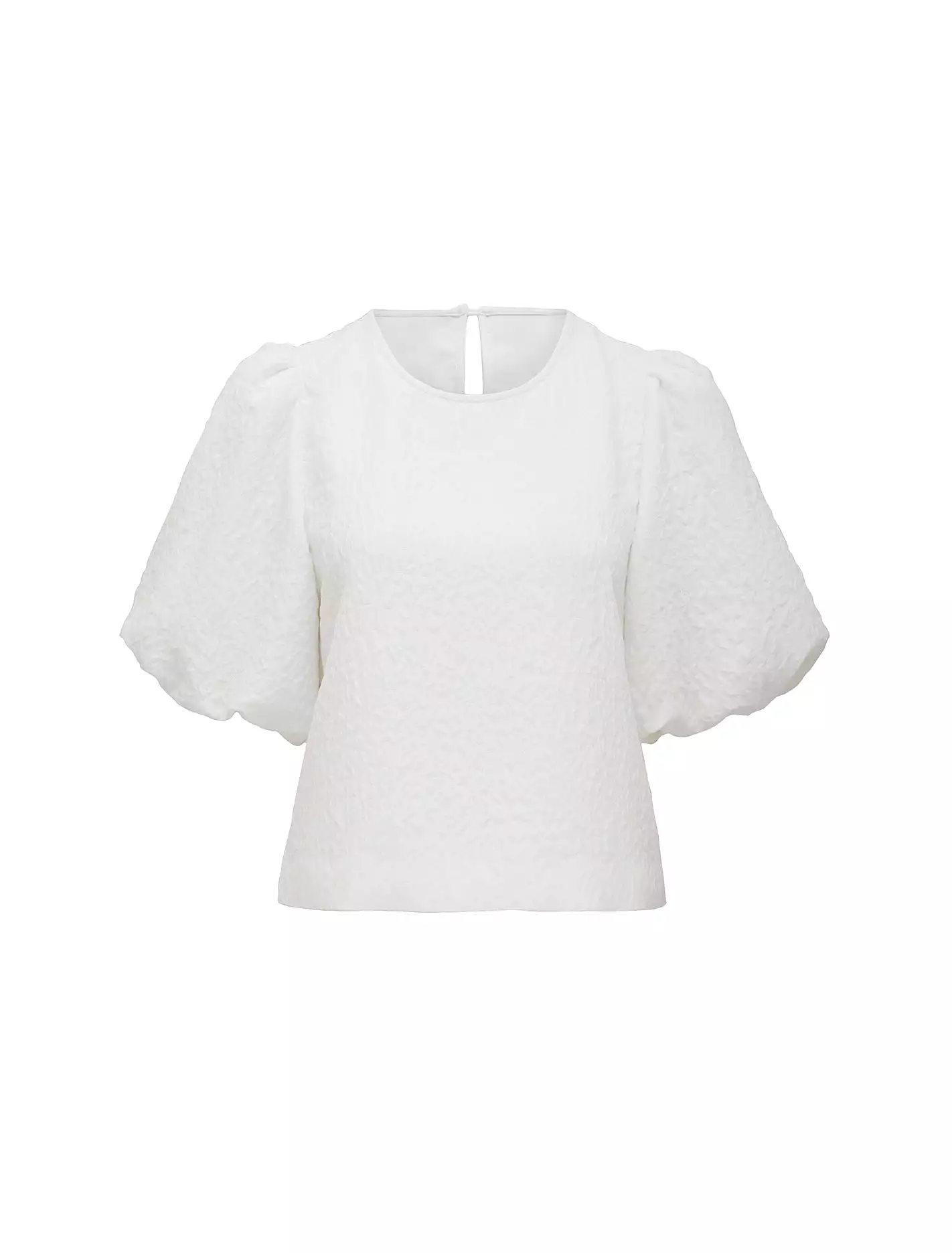 Nara Textured Bubble Sleeve Top