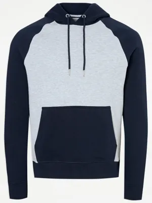 Navy Raglan Hoodie | Men | George at ASDA