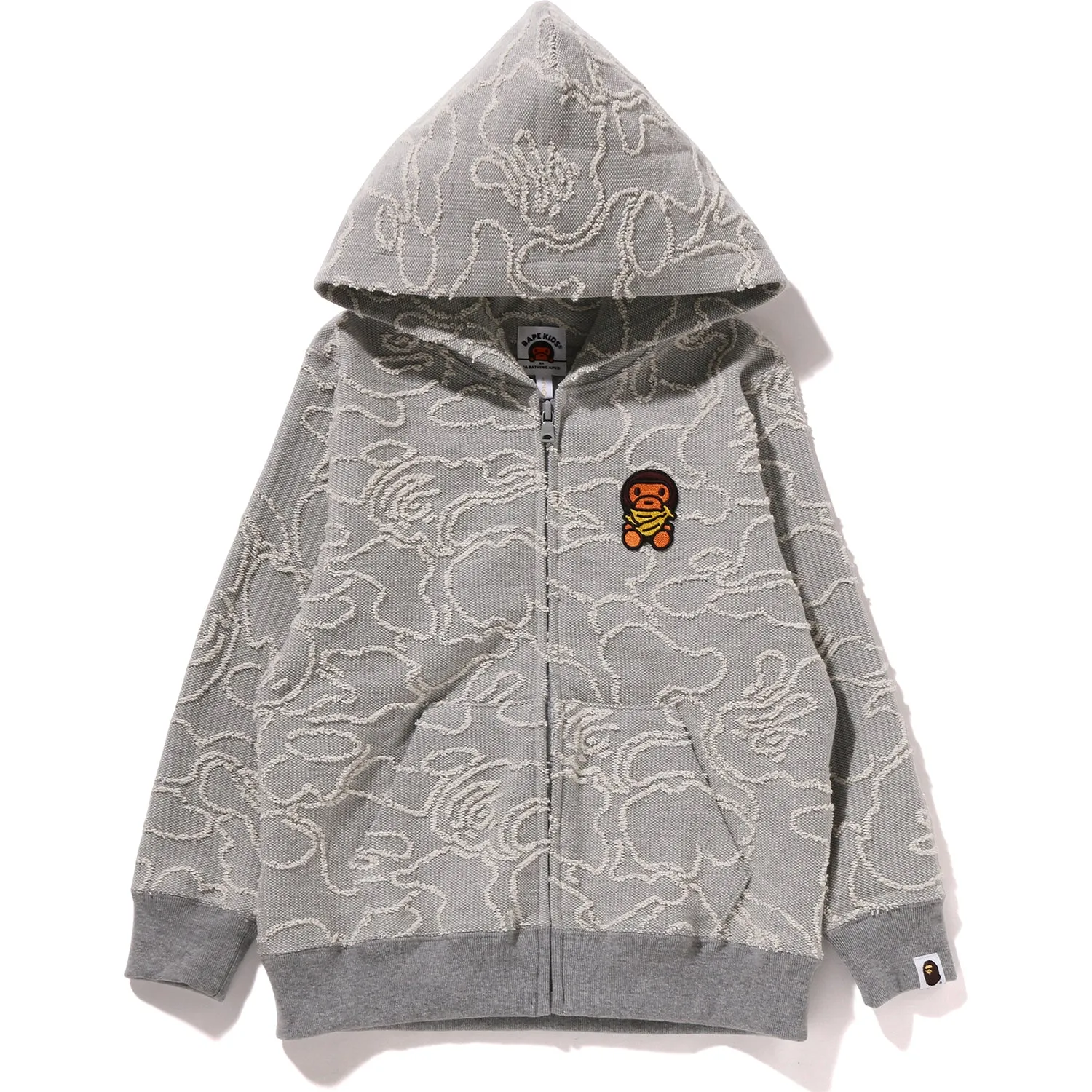 NEON CAMO JACQUARD BABY MILO ZIP HOODIE KIDS