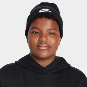 Nike Big Kids' Peak Tall Cuff Futura Beanie Black / White