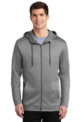 Nike ThermaFIT FullZip Fleece Custom Hoodie NKAH6259 Dark Grey Heather