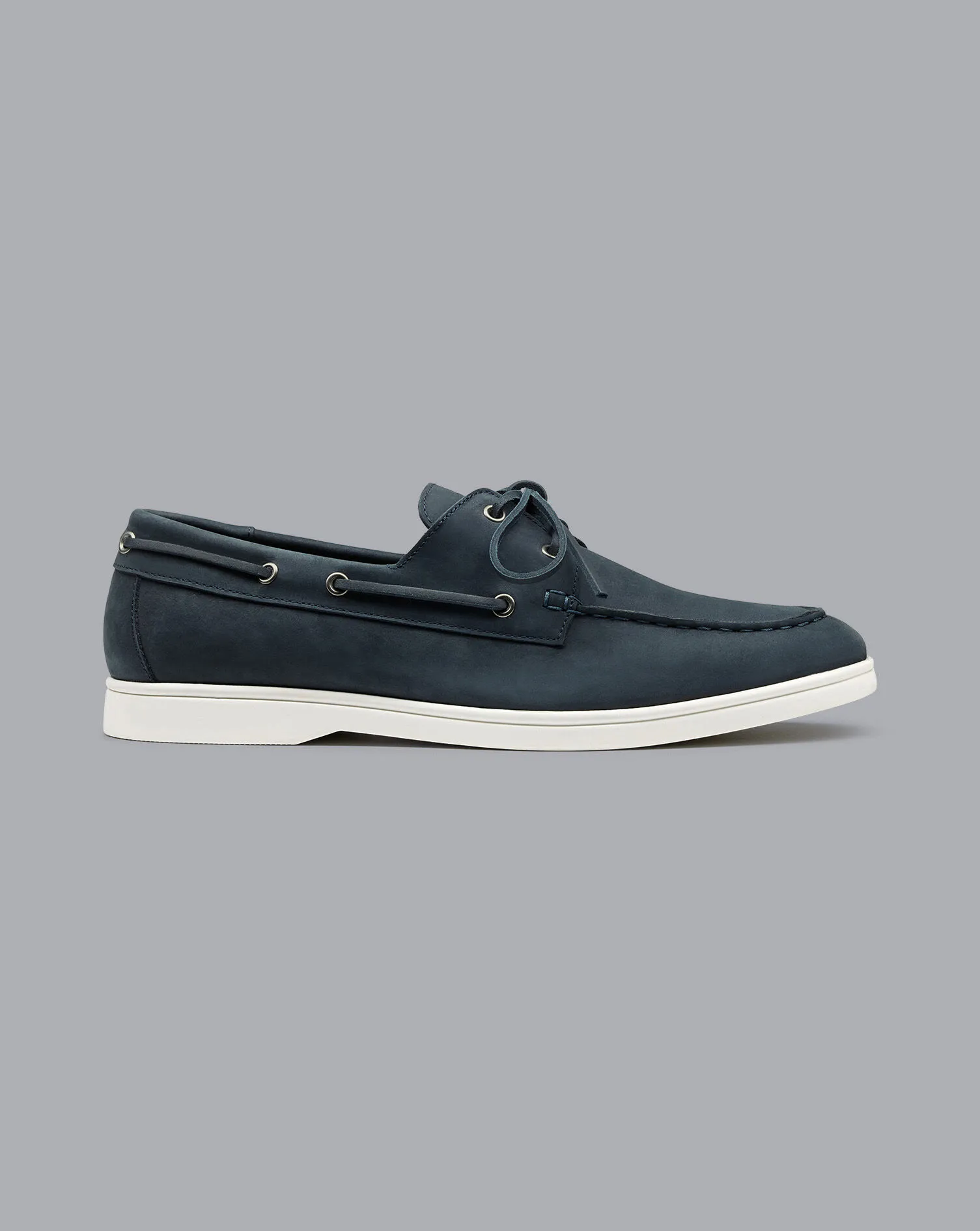 Nubuck Boat Shoes - Steel Blue