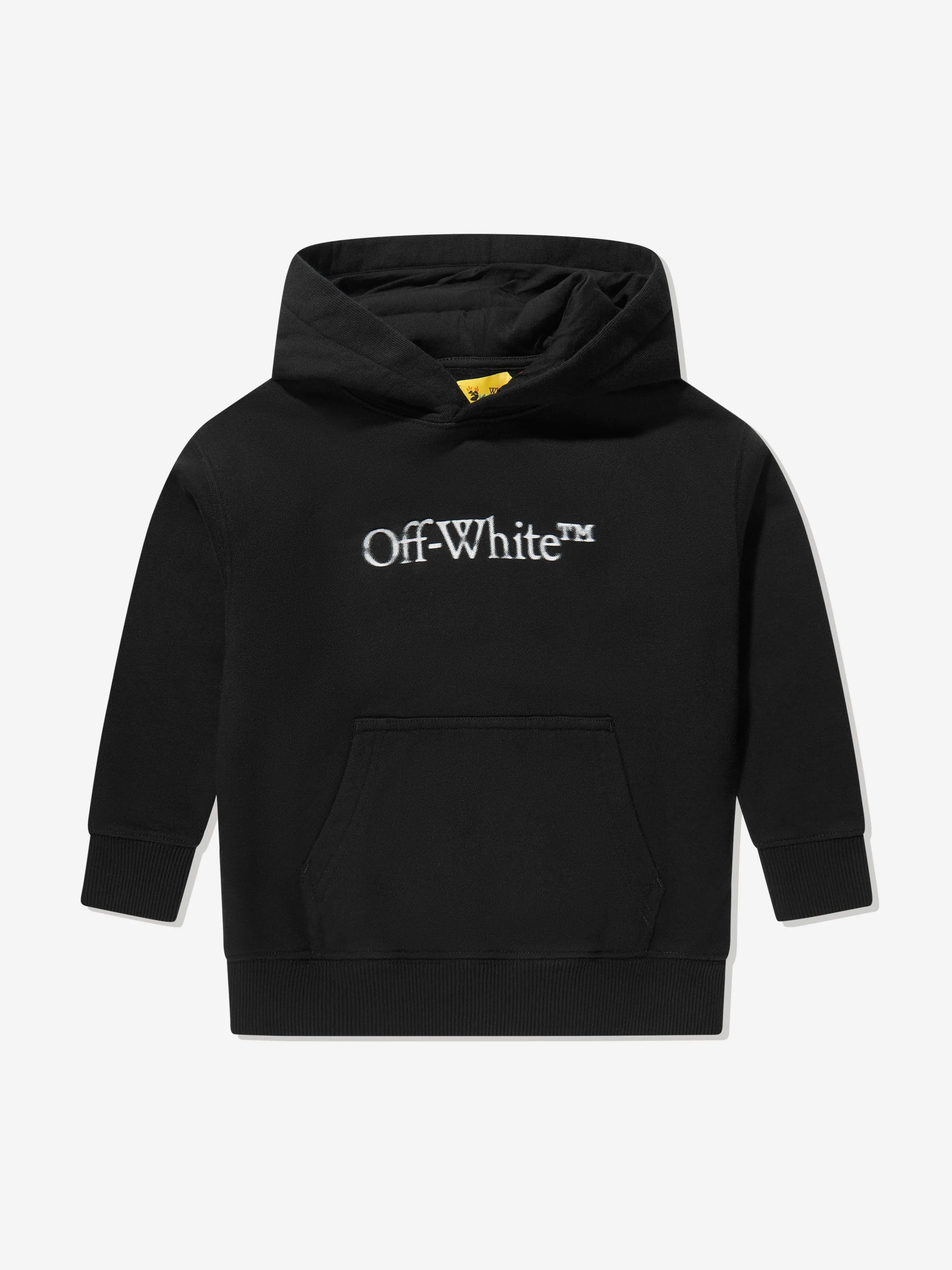 Off-White Boys Bookish Bit Logo Hoodie in Black