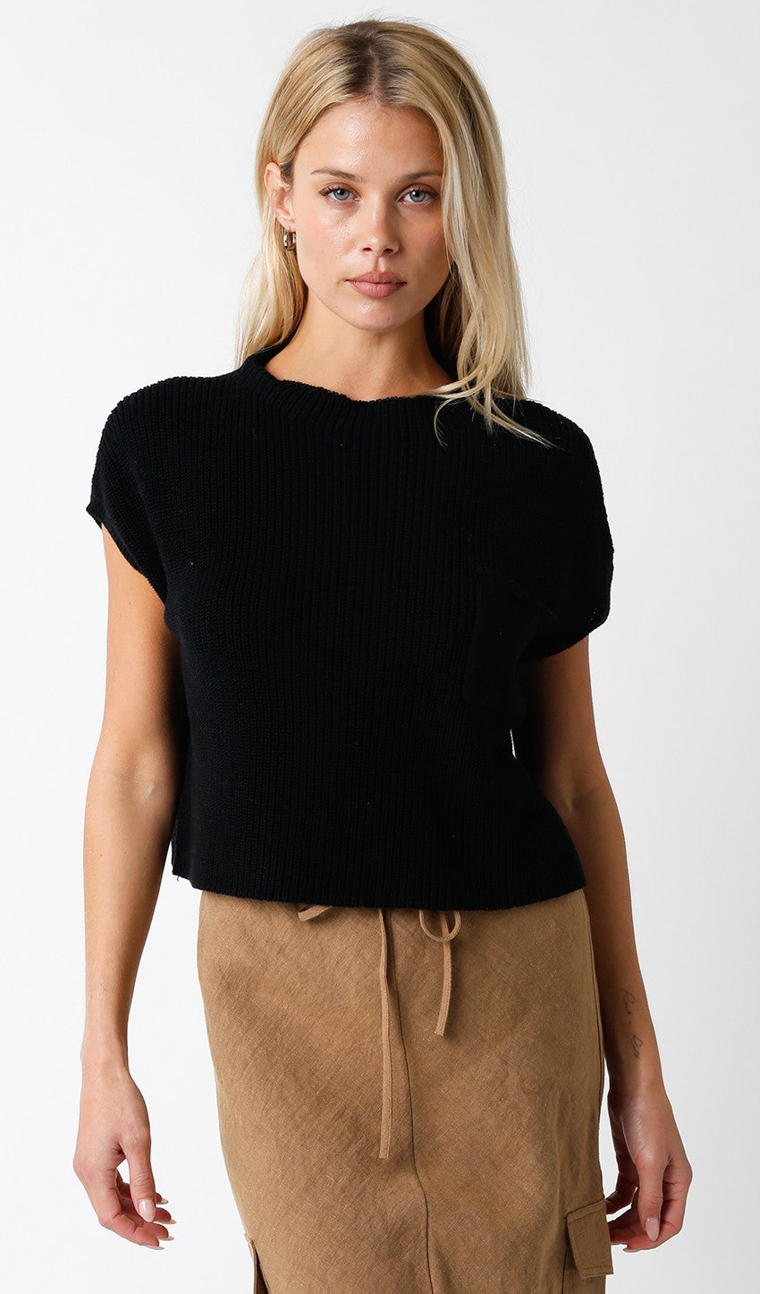 Olivaceous Cap Sleeve Knit