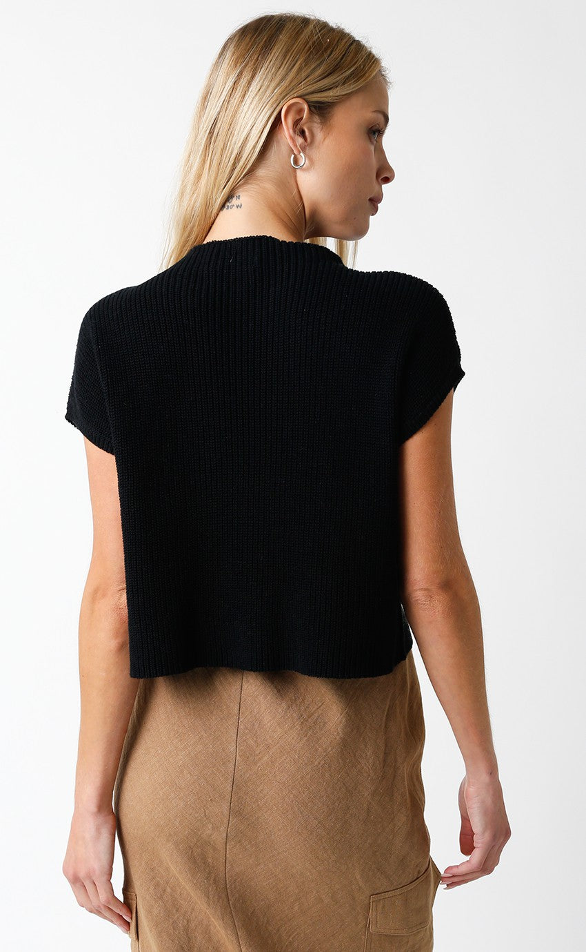 Olivaceous Cap Sleeve Knit