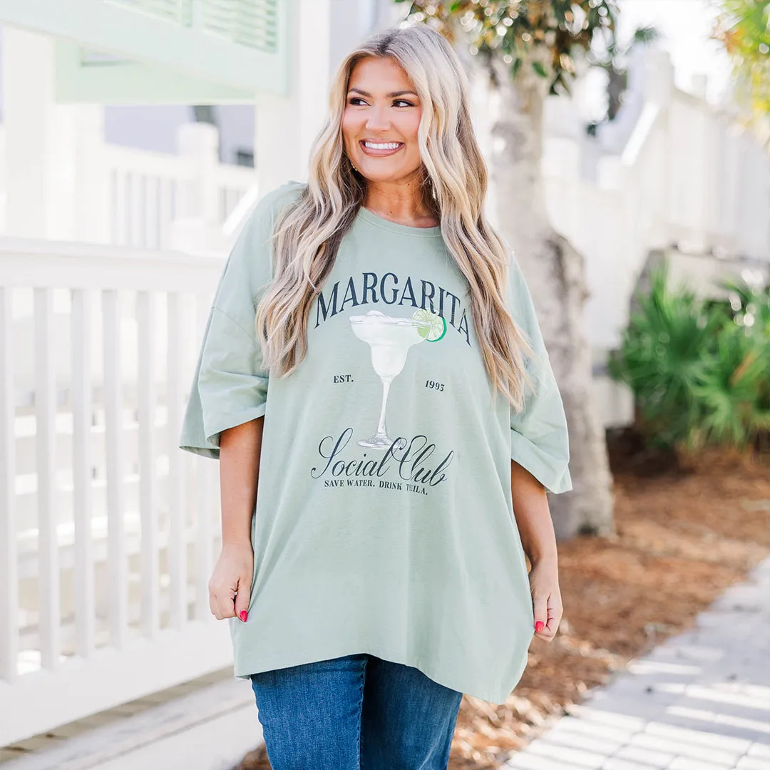 On The Rocks Boyfriend Tee, Light Sage