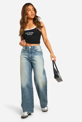 Petite Basics High Waisted Boyfriend Jeans