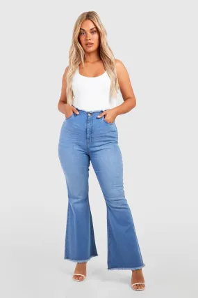 Plus Basic High Rise Flared Jeans