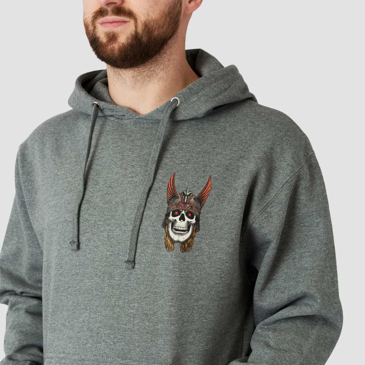 Powell Peralta Andy Anderson Skull Pullover Hoodie Gunmetal Heather