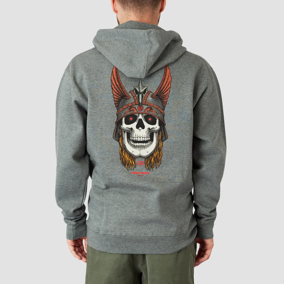 Powell Peralta Andy Anderson Skull Pullover Hoodie Gunmetal Heather