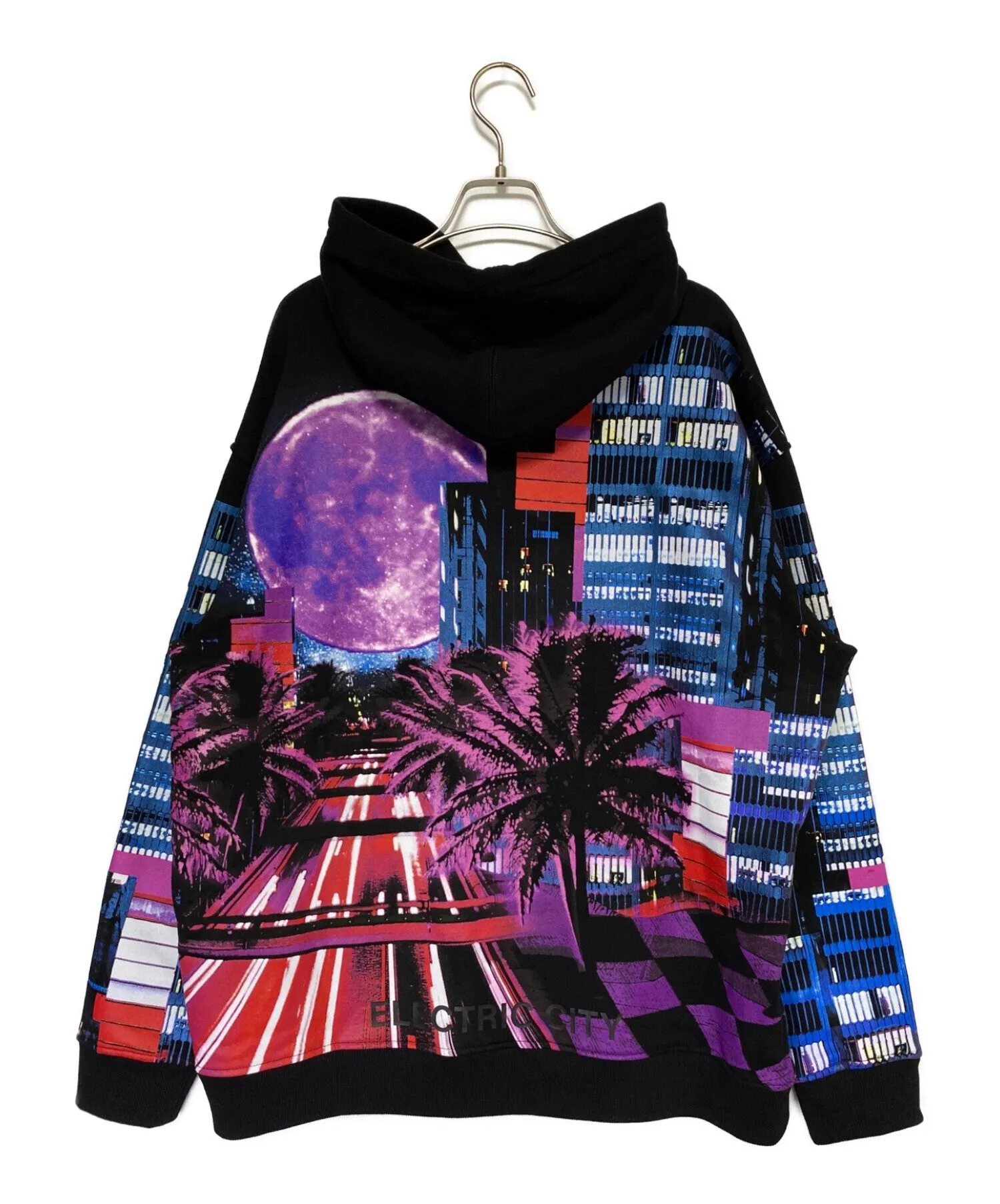 [Pre-owned] VALENTINO Electric City Printed Hoodie XV3MF18I85D