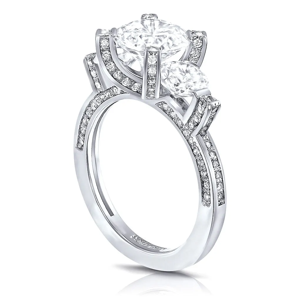 Princess Diamond Trinity Engagement Ring