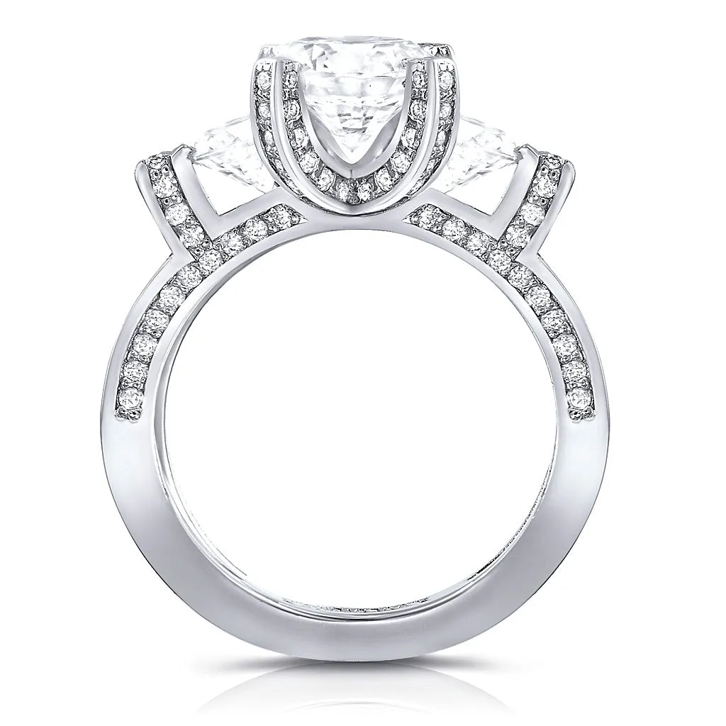 Princess Diamond Trinity Engagement Ring