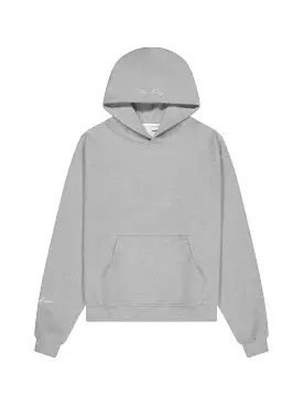 Prior Embroidery Logo Oversized Hoodie Heather Grey