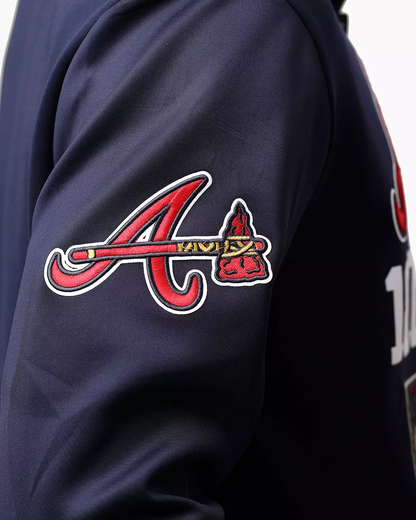 Pro Standard Atlanta Braves Fast Lane Track Jacket Midnight/Red