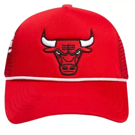 Pro Standard Chicago Bulls 2 Tone Wordmark Foam Front Trucker (Red)