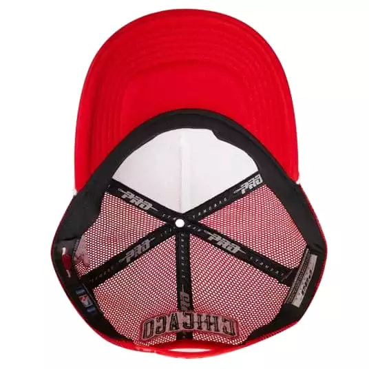 Pro Standard Chicago Bulls 2 Tone Wordmark Foam Front Trucker (Red)